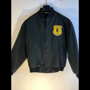 Vintage West Ark Topeka Gents Jacket Size Large Made In USA Black Yellow